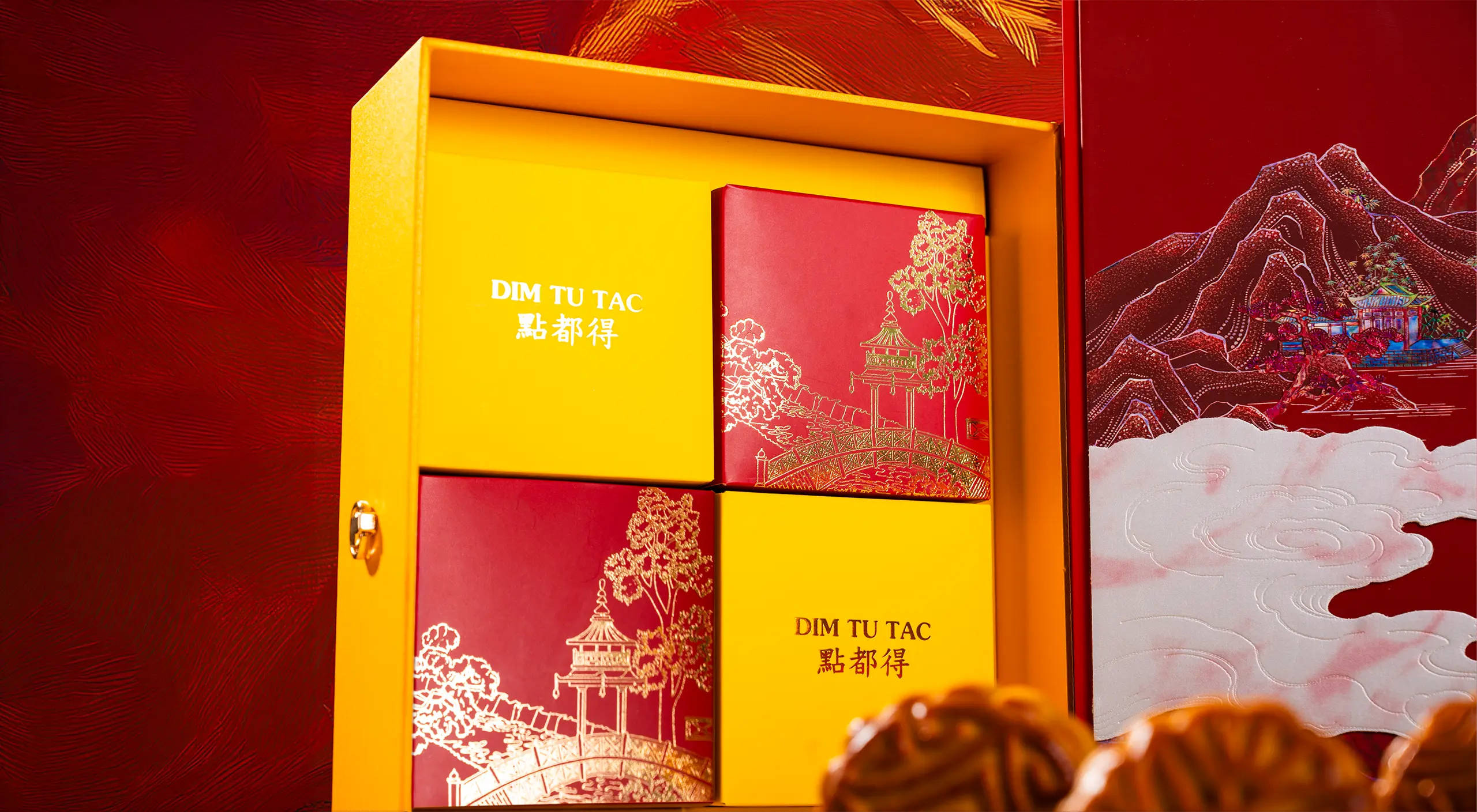 Hộp bánh Trung thu Hồng Phúc Mãn Đường Dim Tu Tac - chi tiết